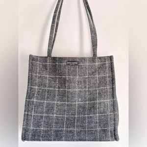 Kate Spade vintage classic shoulder bag in grey wool plaid